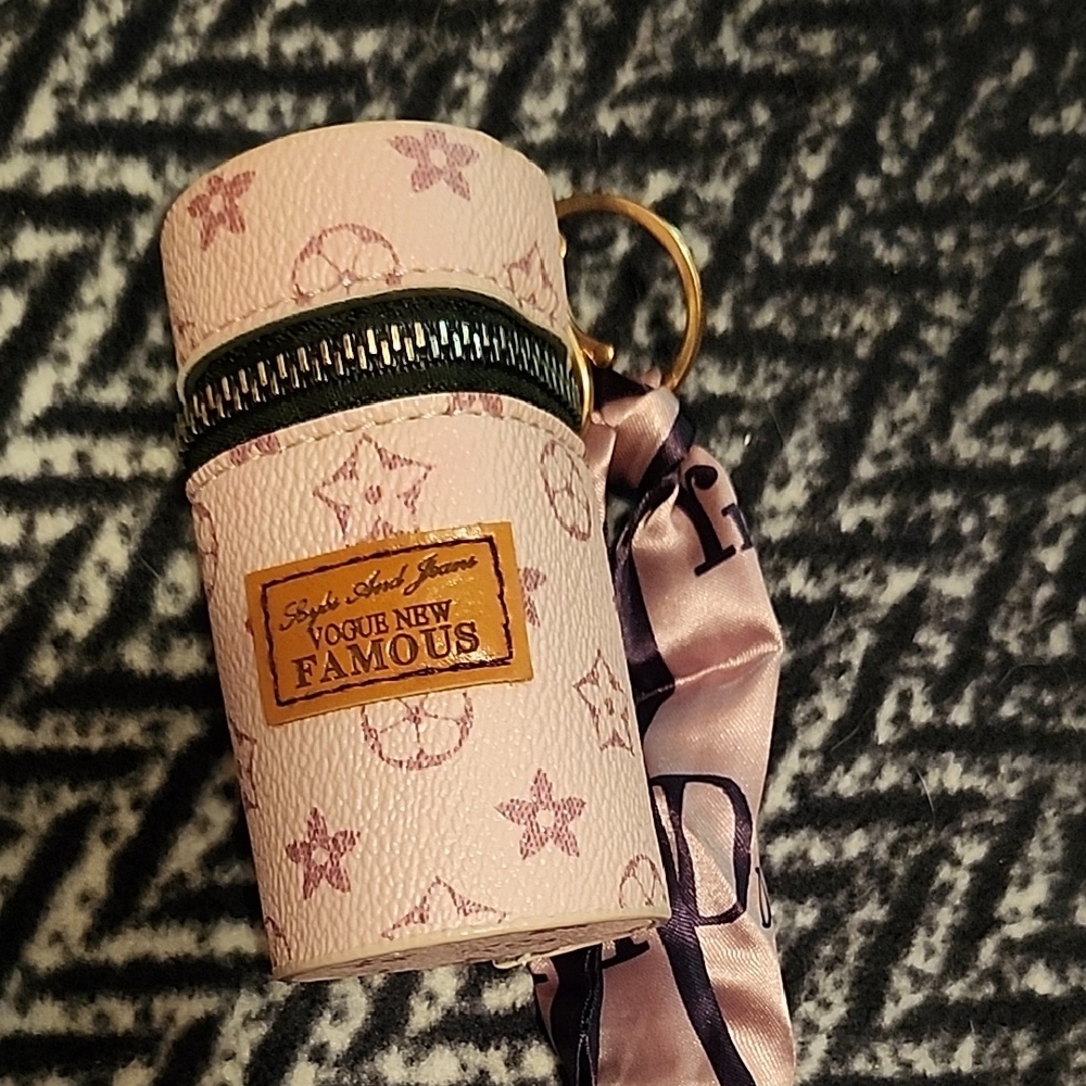 Pink Patterned Wristlet Keychain - Picture 6 of 6